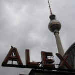Blick auf den Fernsehturm vom Alexanderplatz