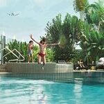 Schwimmbad im Flughafen