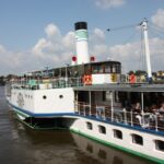 Raddampfer auf der Elbe in Dresden