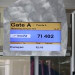 Anzeigetafel für Insel-Air Flug von Aruba nach Curacao