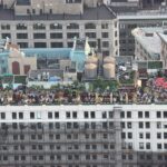 Party auf dem Dach in New York